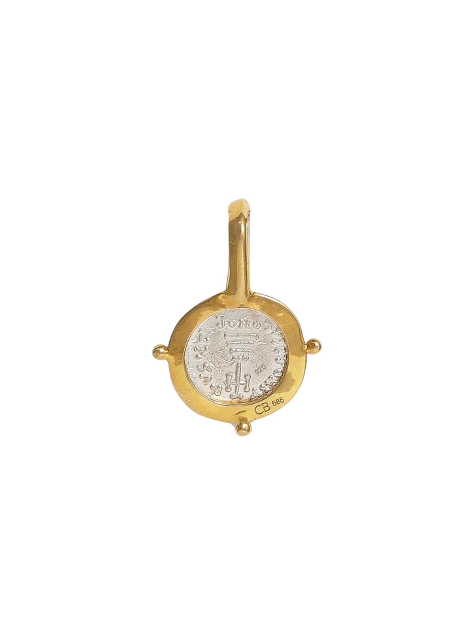 Khazaria pendant in sterling silver and diamond - solid gold